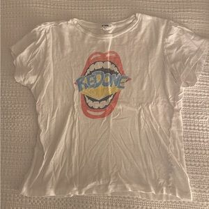 RE/DONE Graphic Lip T-Shirt Size Small